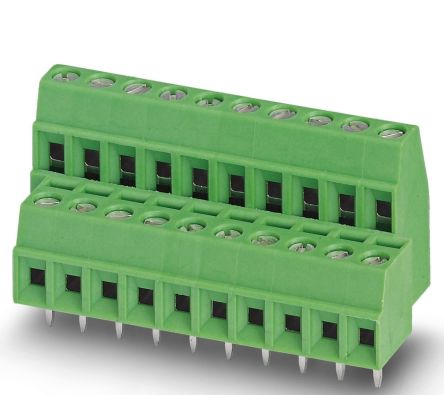 Phoenix Contact MKKDS 1/16-3.5 Series PCB Terminal Block, 16-Contact, 3.5 mm Pitch, 2 Row, 1751536