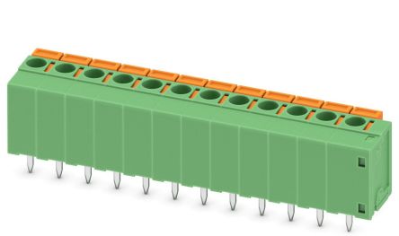Phoenix Contact FFKDSA1/V1-5.08-12 Series PCB Terminal Block, 12-Contact, 5.08 mm Pitch, 1 Row, 1751594