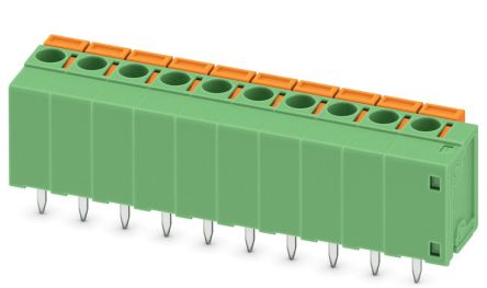 Phoenix Contact FFKDSA1/V1-5.08-10 Series PCB Terminal Block, 10-Contact, 5.08 mm Pitch, 1 Row, 1751581