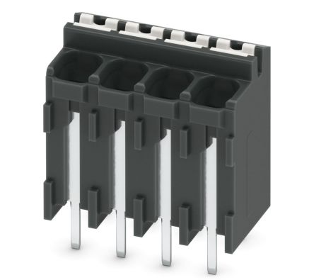 Phoenix Contact SPT-THR 1.5/4-V-3.5 P26 Series PCB Terminal Block, 4-Contact, 3.5 mm Pitch, 1 Row, 1822338