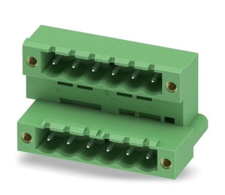 Phoenix Contact MDSTB 2.5/ 6-GF-5.08 Series Pluggable Terminal Block, 6 Contact(s), 5.08 mm Pitch, 2 Row