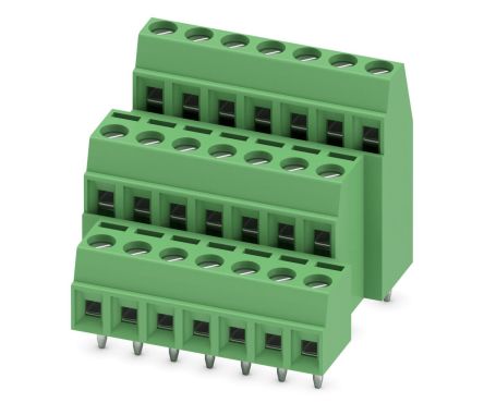 Phoenix Contact MK3DS 1/7-3.81 Series PCB Terminal Block, 7-Contact, 3.81 mm Pitch, 3 Row, 1727780