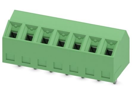 Phoenix Contact SMKDS 1/7-3.81 Series PCB Terminal Block, 7-Contact, 3.81 mm Pitch, 1 Row, 1728336