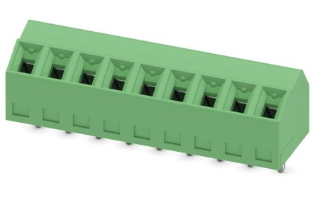 Phoenix Contact SMKDS 1/9-3.81 Series PCB Terminal Block, 9-Contact, 3.81 mm Pitch, 1 Row, 1728352