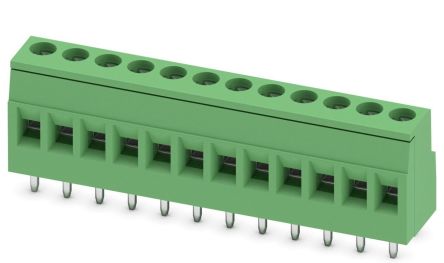 Phoenix Contact MKDSD 2.5/12-5.08 Series PCB Terminal Block, 12-Contact, 5.08 mm Pitch, 1 Row, 1730609