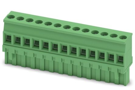 Phoenix Contact MVSTBR 2.5/13-ST Series PCB Terminal Block, 13-Contact, 5 mm Pitch, 1 Row, 1792126
