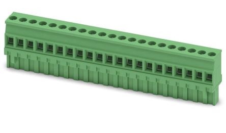Phoenix Contact MVSTBR 2.5/21-ST Series PCB Terminal Block, 21-Contact, 5 mm Pitch, 1 Row, 1792207