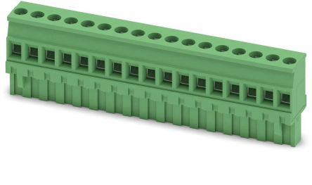 Phoenix Contact MVSTBR 2.5/17-ST-5.08 Series PCB Terminal Block, 17-Contact, 5.08 mm Pitch, 1 Row, 1792391