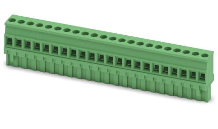 Phoenix Contact MVSTBR 2.5/22-ST-5.08 Series PCB Terminal Block, 22-Contact, 5.08 mm Pitch, 1 Row, 1792443