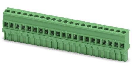 Phoenix Contact MVSTBR 2.5/21-ST-5.08 Series PCB Terminal Block, 21-Contact, 5.08 mm Pitch, 1 Row, 1792430