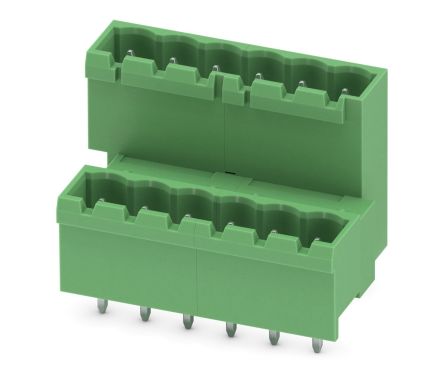 Phoenix Contact MDSTBVA 2.5/ 6-G-5.08 Series Pluggable Terminal Block, 6-Contact, 5.08 mm Pitch, 2 Row, 1845374