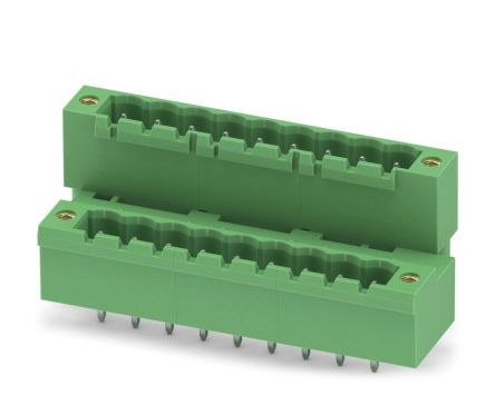 Phoenix Contact MDSTBV 2.5/ 9-GF-5.08 Series Pluggable Terminal Block, 9 Contact(s), 5.08 mm Pitch, 2 Row