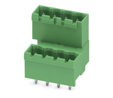 Phoenix Contact MDSTBVA 2.5/ 4-G Series Pluggable Terminal Block, 4 Contact(s), 5 mm Pitch, 2 Row