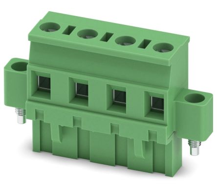 Phoenix Contact GMVSTBR 2.5/4-STF-7.62 Series PCB Terminal Block, 4-Contact, 7.62 mm Pitch, 1 Row, 1847903