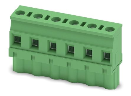 Phoenix Contact GMVSTBW 2.5/6-ST-7.62 Series PCB Terminal Block, 6-Contact, 7.62 mm Pitch, 1 Row, 1832455
