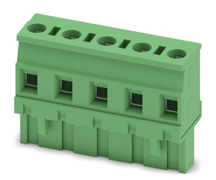 Phoenix Contact GMVSTBR 2.5/5-ST-7.62 Series PCB Terminal Block, 5-Contact, 7.62 mm Pitch, 1 Row, 1832552