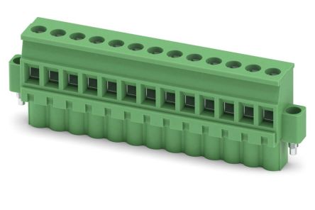 Phoenix Contact MVSTBW 2.5/13-STF-5.08 Series PCB Terminal Block, 13-Contact, 5.08 mm Pitch, 1 Row, 1835012