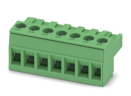 Phoenix Contact MSTBT 2.5/7-ST Series Pluggable Terminal Block, 7-Contact, 5 mm Pitch, 1 Row, 1779880