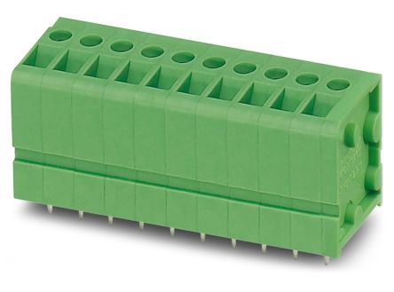 Phoenix Contact FRONT 2.5-V/SA10/5 Series Horizontal PCB Terminal Block, 5 Contact(s), 5 mm Pitch, 1 Row