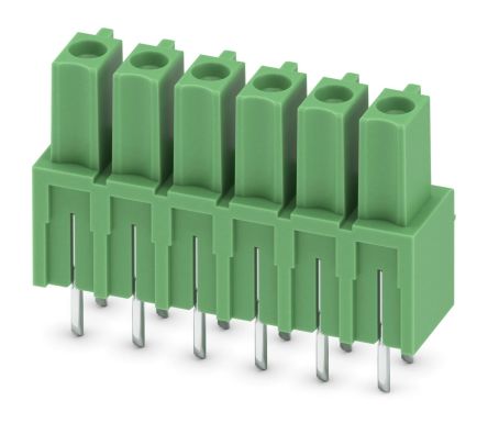 Phoenix Contact IMCV 1.5/ 6-G-3.81 Series Straight Pluggable Terminal Block, 6 Contact(s), 3.81 mm Pitch, 1 Row