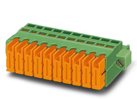 Phoenix Contact 1883899 QC Series DIN Rail Terminal Block Green, 0.5mm², 1 mm², Quick Connect
