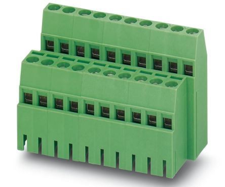 Phoenix Contact MK3DS 1.5/2-5.08-BC Series Horizontal PCB Terminal Block, 2 Contact(s), 5.08 mm Pitch, 1 Row