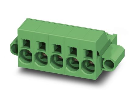 Phoenix Contact SPC 16/3-STF-10.16 Series Pluggable Terminal Block, 3-Contact, 10.16 mm Pitch, 1 Row, 1711381