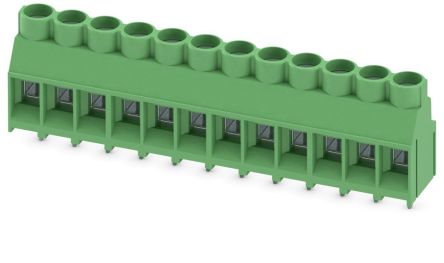 Phoenix Contact MKDS 5/12-6.35 Series PCB Terminal Block, 12-Contact, 6.35 mm Pitch, 1 Row, 1713846