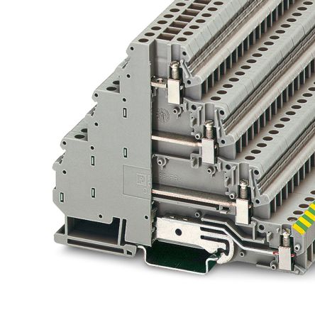 Phoenix Contact 3011999 DLK 4-PE Series Terminal Block Grey, 0.2mm², 6 mm², 4-Level, Screw