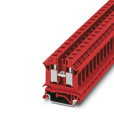 Phoenix Contact 3022315 UK 10 N RD Series DIN Rail Terminal Red, 0.5mm², 16 mm², 1-Level, Screw