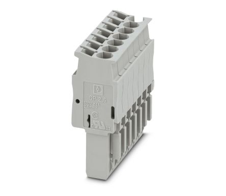 Phoenix Contact SP 2.5/7 Series Pluggable Terminal Block, 7-Contact, 5.2 mm Pitch, 1 Row, 3040313