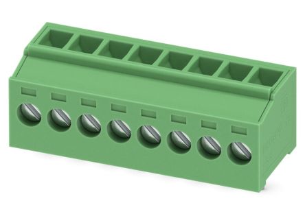 Phoenix Contact MKDSFW 1.5/8-3.5 Series PCB Terminal Block, 8-Contact, 3.5 mm Pitch, 1 Row, 1868186