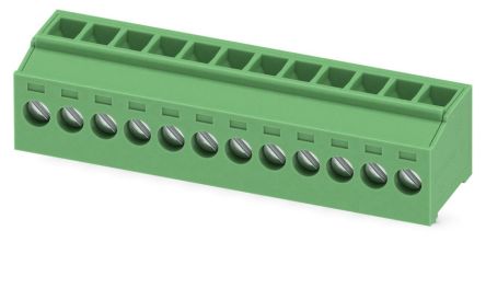Phoenix Contact MKDSFW 1.5/12-3.5 Series PCB Terminal Block, 12-Contact, 3.5 mm Pitch, 1 Row, 1868225