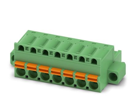 Phoenix Contact FKC 2.5/7-STF-5.08 Series Pluggable Terminal Block, 7-Contact, 5.08 mm Pitch, 1 Row, 1873252