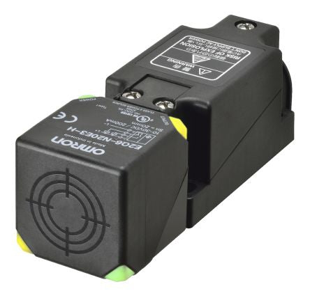 Omron E2Q6-N20E3-H Rectangular Inductive Proximity Sensor, M20 x 1.5 NPN E2Q6 30V 30 mm 30 V dc 200mA