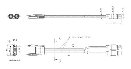 ABB M12 Female to Sensor Actuator Cable