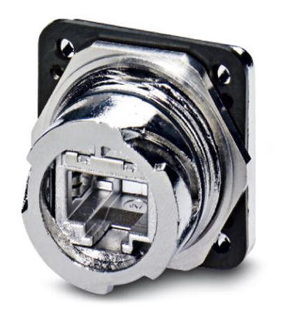 Phoenix Contact, VS-V1-F-RJ45-MNNA-1-C-S-JJ-S Panel Mount Frame for use with IP67 RJ45 Connector