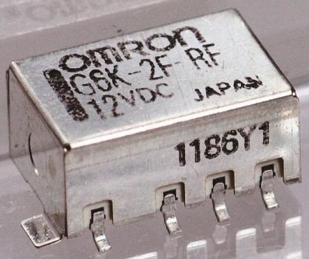 Omron Surface High Frequency Relay, 5V dc Coil, 1 GHz Max. Coil Freq., DPDT