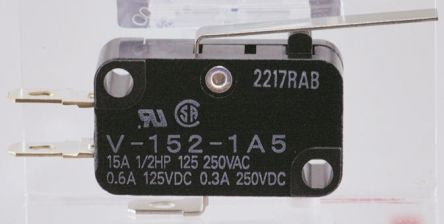 Omron Hinge Lever Micro Switch, Quick Connect Terminal, 10 A, 250 V ac, 250 V dc, SPCO, IP40