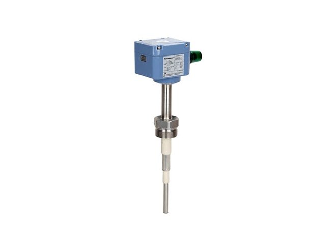Capacitance probe level switch designed for low dielectric medias and extreme conditions such as high temperatures, high mechanical stress and high tensile forces.