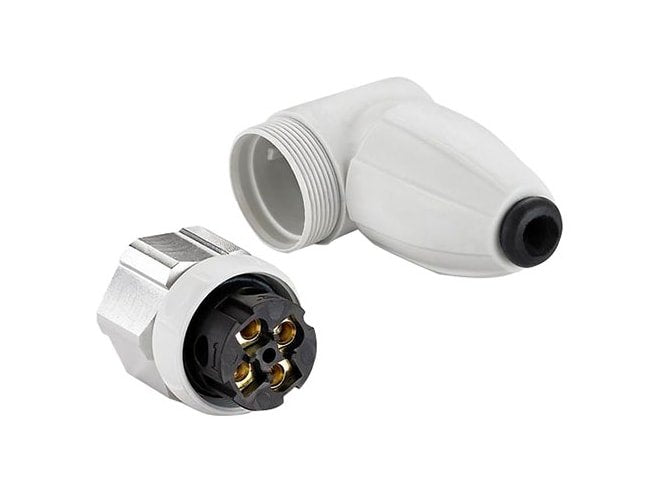 Hygienic wireable terminal connector, M12 female.