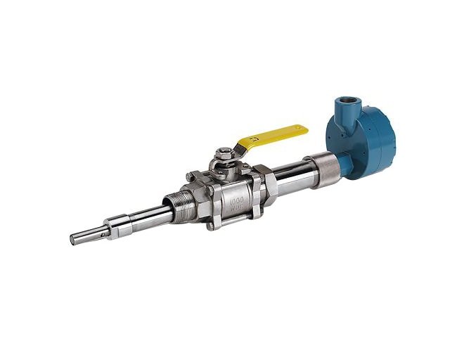 Retractable, can be removed without shutting down and draining line.