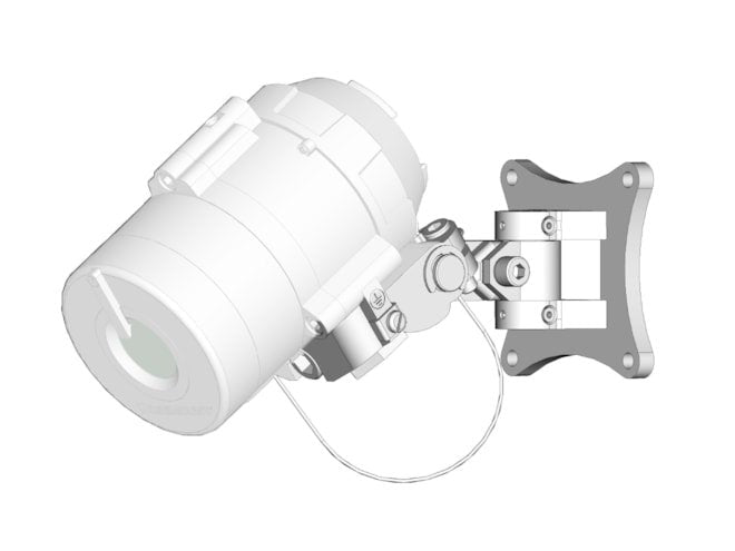 Provides accurate directional selection to optimize area coverage for Rosemount Analytical 975 flame detectors.