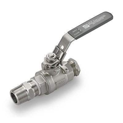 Ball valve, full port, 1 1/2 FNPT.