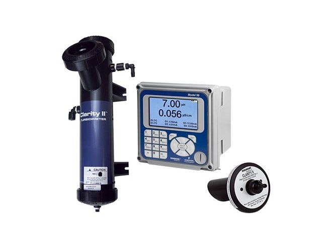Single or dual input analyzer, 0 to 200 NTU range, 4 analog outputs and 4 programmable alarm relays.