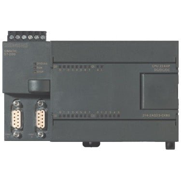 SIMATIC S7-200, CPU 224XP Compact unit, AC power supply 14DI DC/10DO relay, 2 AI, 1 AO, 12/16 KB progr./10 KB data, 2 PPI/user-programmable interface