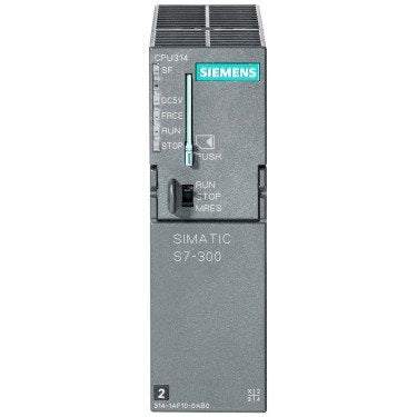 SIMATIC S7-300, CPU 314 Central processing unit with MPI, Integr. power supply 24 V DC, work memory 128 KB, Micro Memory Card required