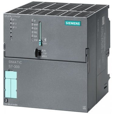SIMATIC S7-300 CPU 319-3 PN/DP, Central processing unit with 2 MB work memory, 1st interface MPI/DP 12 Mbit/s, 2nd interface DP master/slave 3rd interface Ethernet PROFINET, with 2-port switch, Micro Memory Card required