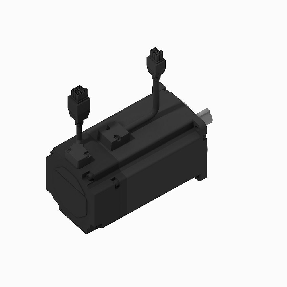 TL-Series Servo Motor, 230V AC, Frame Size 100mm Bolt Circle Frame Size, , 24 bit single-turn absolute encoder, multi-turn with battery required, Keyed shaft, Standard without shaft seal