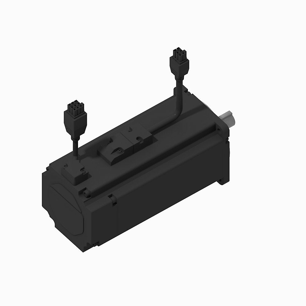 TL-Series Servo Motor, 230V AC, Frame Size 100mm Bolt Circle Frame Size, , 24 bit single-turn absolute encoder, multi-turn with battery required, Keyed shaft, w/ 24V DC Brake, With shaft seal